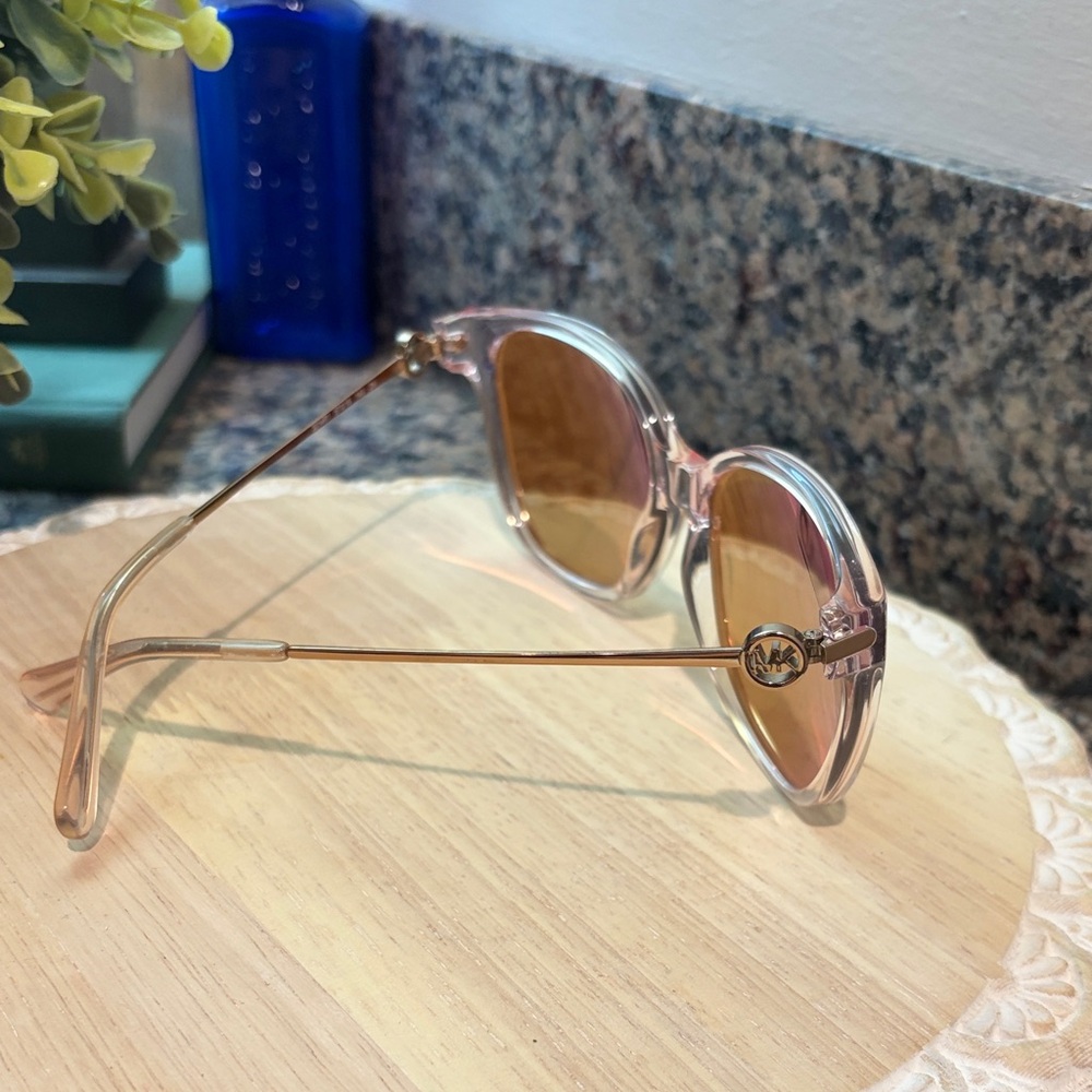 Michael Kors Transparent Sunglasses with Gold-Tinted Lenses - Picture 4 of 11